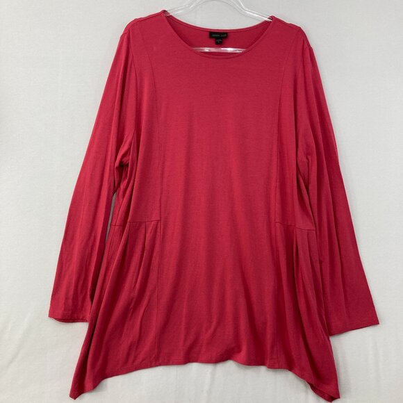 J. Jill size XL Wearever Collection Pink Long Sleeve Stretch Knit Comfy Tunic - Picture 1 of 9